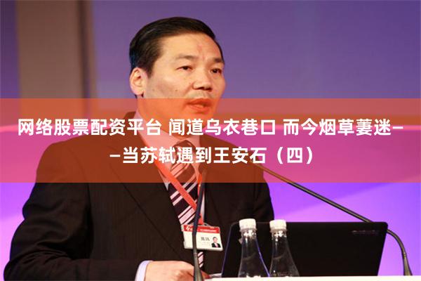 网络股票配资平台 闻道乌衣巷口 而今烟草萋迷——当苏轼遇到王安石（四）