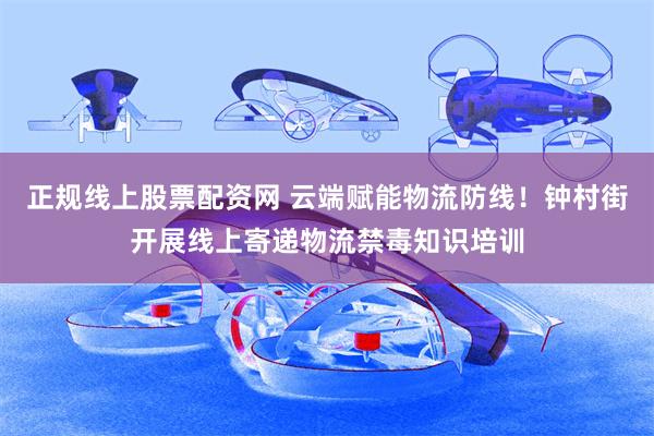 正规线上股票配资网 云端赋能物流防线！钟村街开展线上寄递物流禁毒知识培训
