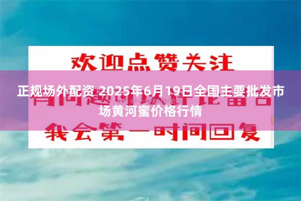 正规场外配资 2025年6月19日全国主要批发市场黄河蜜价格行情