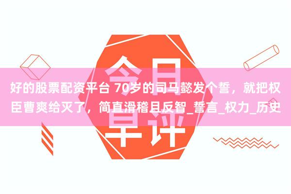 好的股票配资平台 70岁的司马懿发个誓，就把权臣曹爽给灭了，简直滑稽且反智_誓言_权力_历史