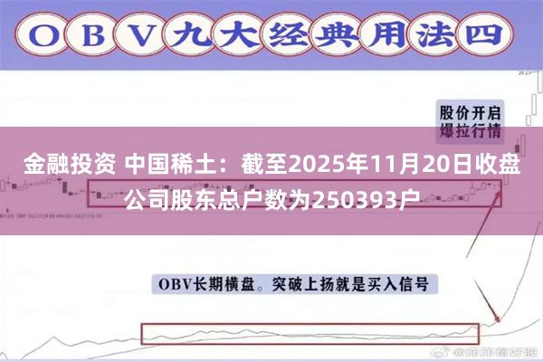 金融投资 中国稀土：截至2025年11月20日收盘公司股东总户数为250393户